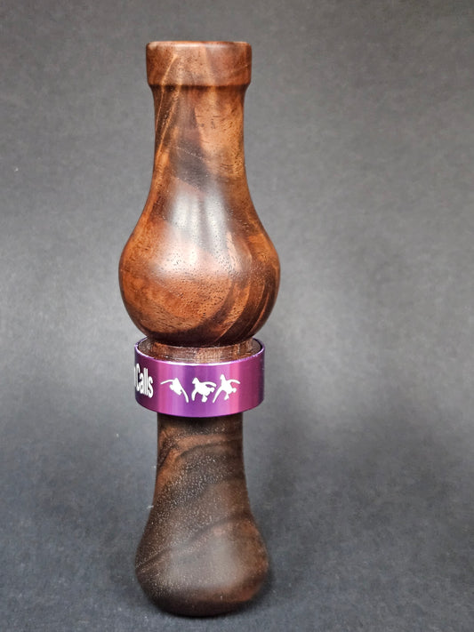 Single Reed Fancy Burled Walnut Duck Call